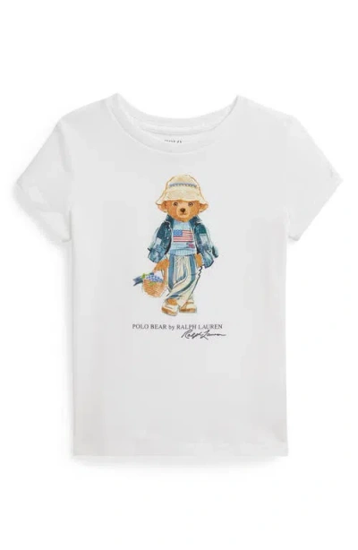 Polo Ralph Lauren Kids' Polo Bear Graphic T-shirt In White
