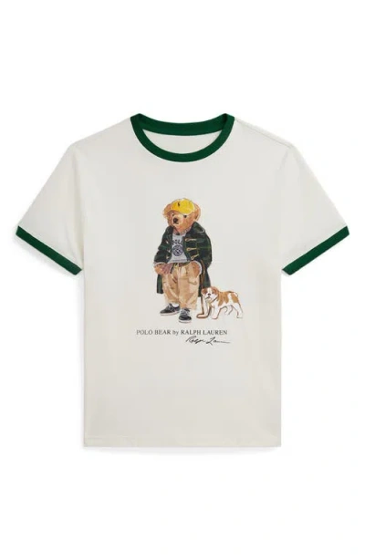 POLO RALPH LAUREN POLO RALPH LAUREN KIDS' POLO BEAR RINGER GRAPHIC T-SHIRT