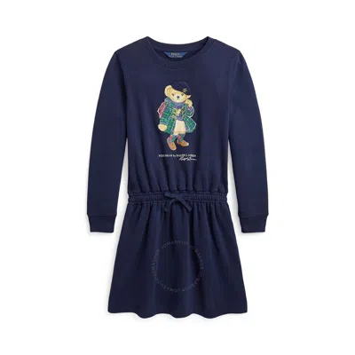 Polo Ralph Lauren Kids Polo Bear Sweatshirt Dress In Blue