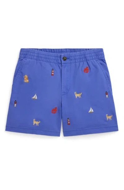 POLO RALPH LAUREN POLO RALPH LAUREN KIDS' PREPSTER EMBROIDERED CHINO SHORTS