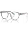 Polo Ralph Lauren Kids Round Eyeglasses, Pp8546u 49 In Shiny Transparent Gray