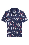 Polo Ralph Lauren Big Boys Sailboat-print Polo Shirt In Blue