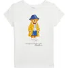 Polo Ralph Lauren Polo Bear Cotton Jersey Tee In Paper White