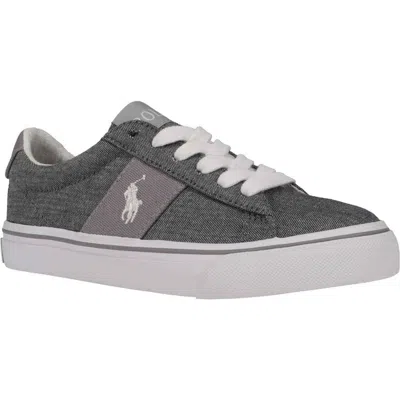 Polo Ralph Lauren Kids' Sayer Low Top Sneaker In Grey/paper White