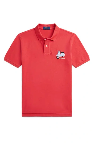 POLO RALPH LAUREN POLO RALPH LAUREN KIDS' SCOOTER EMBROIDERED COTTON PIQUÉ POLO
