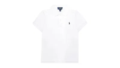 Pre-owned Polo Ralph Lauren Kids Short Sleeve Basic Mesh Polo In White