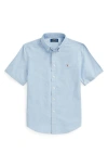 Polo Ralph Lauren Big Boys Cotton Oxford Short-sleeve Shirt In Blue