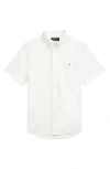 Polo Ralph Lauren Big Boys Cotton Oxford Short-sleeve Shirt In White