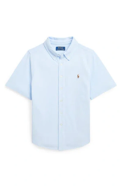 POLO RALPH LAUREN POLO RALPH LAUREN KIDS' SHORT SLEEVE COTTON PIQUÉ BUTTON-DOWN SHIRT