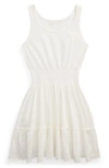 Polo Ralph Lauren Kids' Smocked Cotton Jersey Dress In White