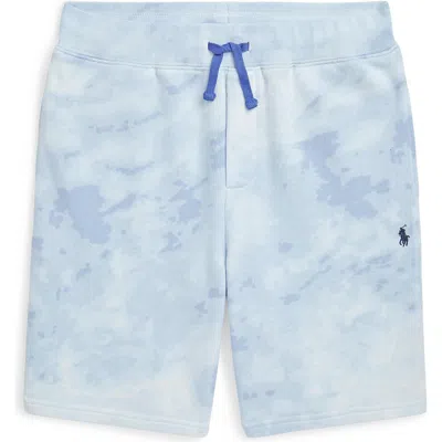 Polo Ralph Lauren Kids' Splash Dye French Terry Drawstring Shorts In Blue