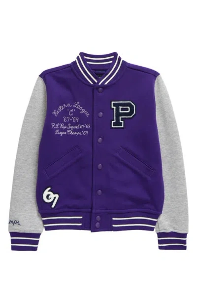 POLO RALPH LAUREN POLO RALPH LAUREN KIDS' STADIUM BOMBER JACKET 