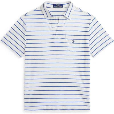 POLO RALPH LAUREN POLO RALPH LAUREN KIDS' STRIPE COTTON JOHNNY COLLAR POLO