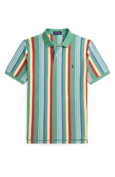 POLO RALPH LAUREN POLO RALPH LAUREN KIDS' STRIPE COTTON PIQUÉ POLO