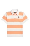Polo Ralph Lauren Polo Bear Short-sleeve Rugby Shirt In Poppy/deckwsh Wht Bear
