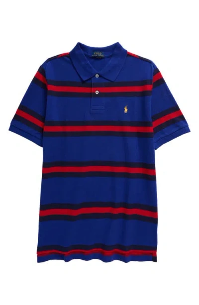 Polo Ralph Lauren Kids' Stripe Piqué Knit Polo In Classic Azure Multi