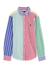 Polo Ralph Lauren Striped Cotton Poplin Fun Shirt In Multicoloured