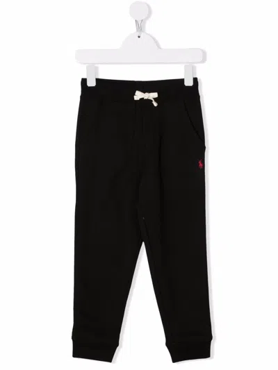 Polo Ralph Lauren Kids Sweatpants With Embroide In Black
