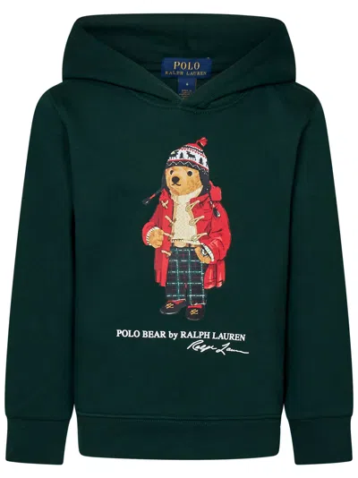 Polo Ralph Lauren Kids Sweatshirt In Green