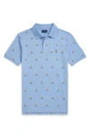 Polo Ralph Lauren Kids' Tennis Racquet Print Cotton Piqué Polo