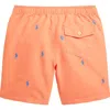 Polo Ralph Lauren Toddler And Little Boys Traveler Polo Pony Swim Trunk In Poppy