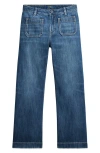 Polo Ralph Lauren Kids' Wide Leg Denim Jeans In Brown