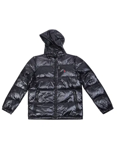 Polo Ralph Lauren Kids Woven Bomber Jacket In Nero