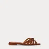 Polo Ralph Lauren Kieran Burnished Calfskin Sandal In Rl Gold