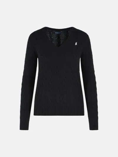Polo Ralph Lauren 'kimberly' Black Wool And Cashmere Sweater