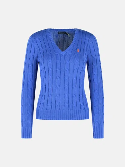 Polo Ralph Lauren 'kimberly' Blue Cotton Sweater