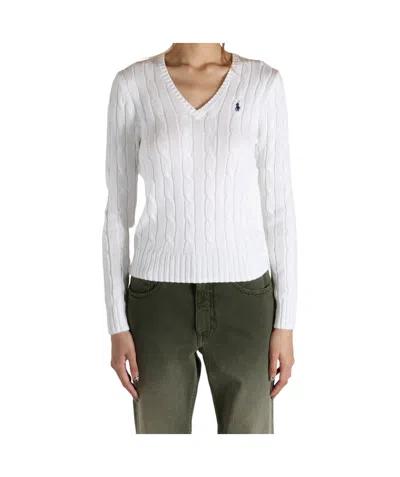 Polo Ralph Lauren Kimberly Cable Knit Sweater In White