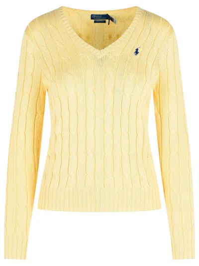 Polo Ralph Lauren 'kimberly' Cream Cotton Sweater In White