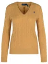 Polo Ralph Lauren 'kimberly' Light Brown Cashmere Blend Sweater In Brown