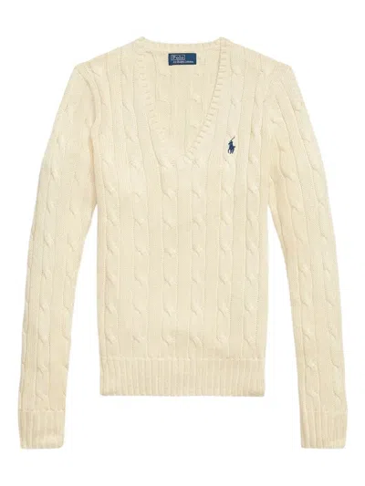 Polo Ralph Lauren "kimberly" Long Sleeves Pullover In Neutral