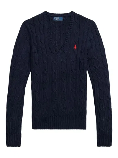 Polo Ralph Lauren "kimberly" Long Sleeves Pullover In Blue