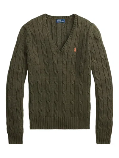 Polo Ralph Lauren "kimberly" Long Sleeves Pullover In Green