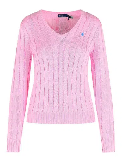 Polo Ralph Lauren Kimberly Pink Cotton Sweater