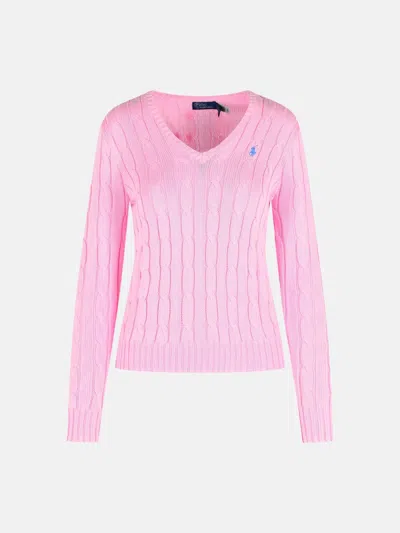 Polo Ralph Lauren 'kimberly' Pink Cotton Sweater