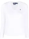 Polo Ralph Lauren Kimberly Polo Pony Cable-knit Jumper In White
