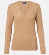 Polo Ralph Lauren Kimberly Wool And Cashmere Sweater In Brown