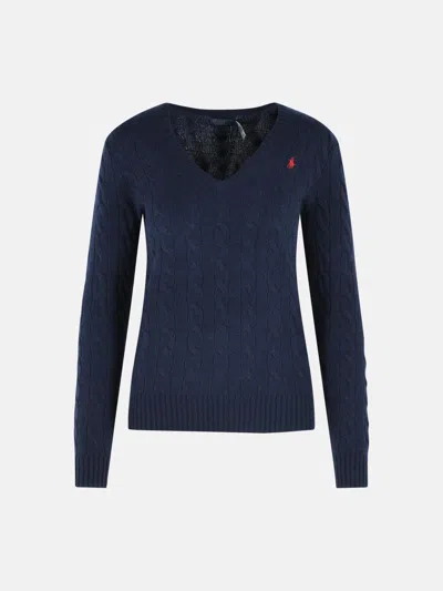 Polo Ralph Lauren 'kimberly' Wool And Navy Cashmere Sweater