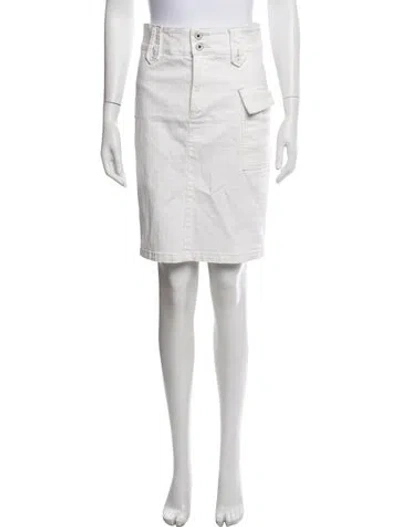Pre-owned Polo Ralph Lauren Knee-length Skirt In White