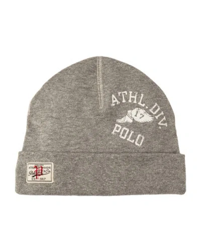 Polo Ralph Lauren Knit Athletic Beanie In Grey