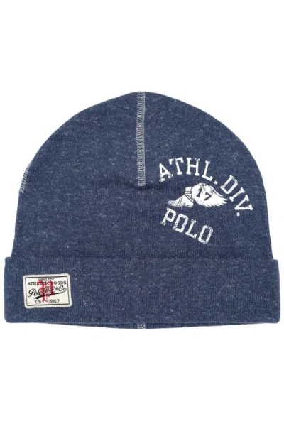 Polo Ralph Lauren Knit Athletic Beanie In Blue
