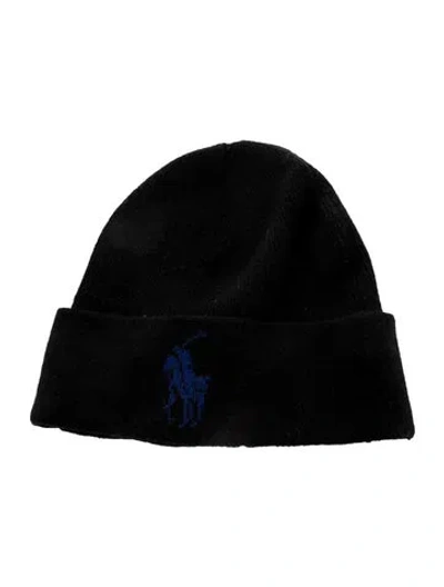 Pre-owned Polo Ralph Lauren Knit Beanie In Black