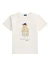Polo Ralph Lauren Ivory Cotton Jersey T-shirt With Iconic Embroidered Polo Bear In White