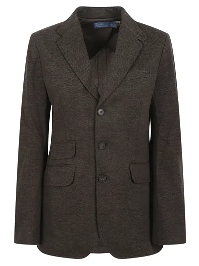 Polo Ralph Lauren Knit-blazer/sport Coat In Brown
