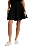 Polo Ralph Lauren Cotton-blend Knitted Mini Skirt In Black