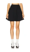 Polo Ralph Lauren Cotton-blend Knitted Mini Skirt In Black