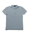 Polo Ralph Lauren Knit Collar Polo Shirt In Light Indigo